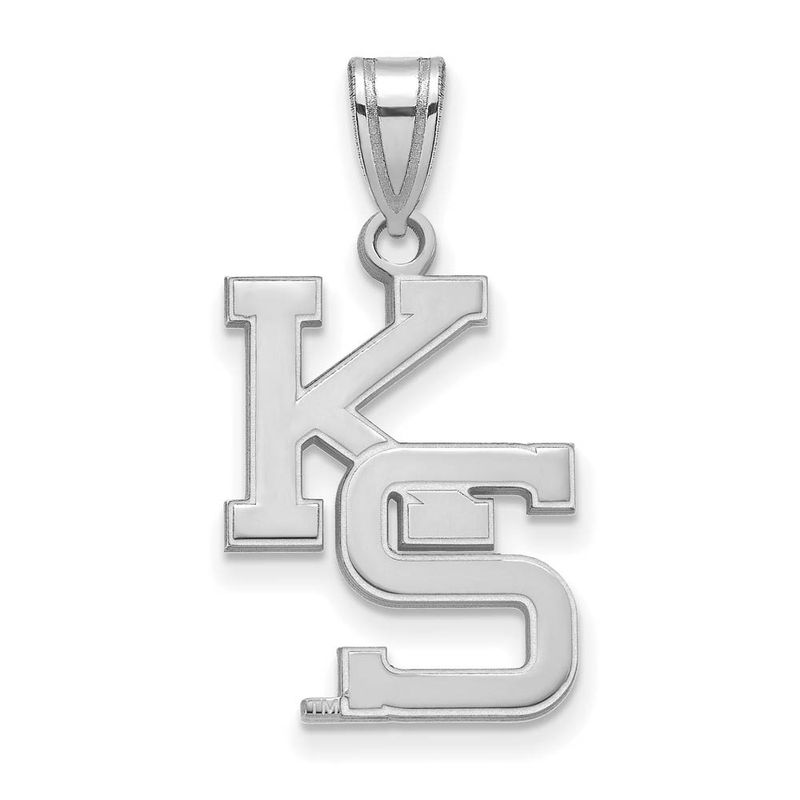 Sterling Silver Kansas State Large 'Ks' Pendant